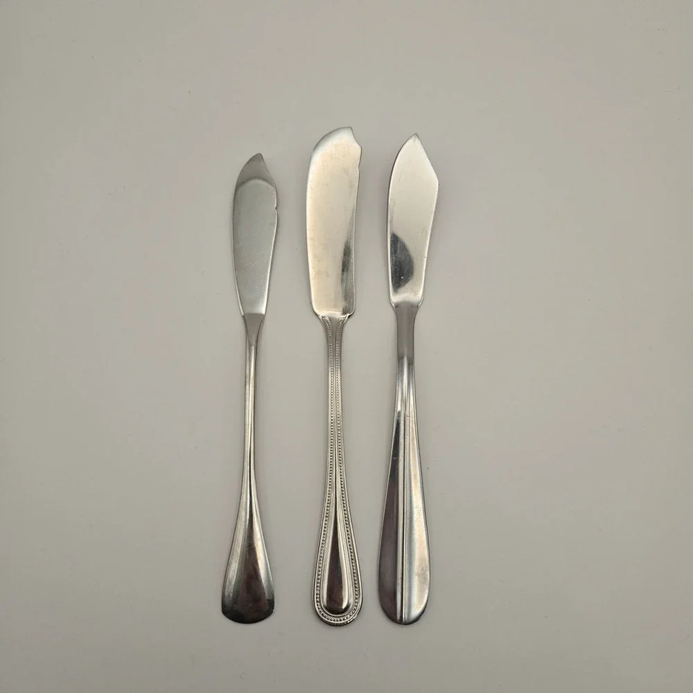 Wallace Oneida Cambridge | 3 Pcs | Vintage Butter‎ Spreaders Stainless Flatware